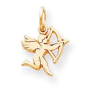 10K Gold Walking Cupid Angel Charm