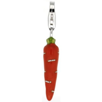 3D Carrot With Lobster Clasp Charm