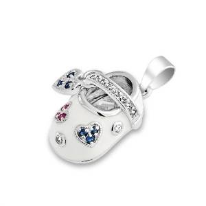 Antiqued Baby Shoes Charm