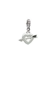 Antiqued Cupid Heart Charm