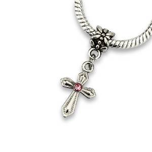 Chamilia Antiqued Silver Plated Cross Bead