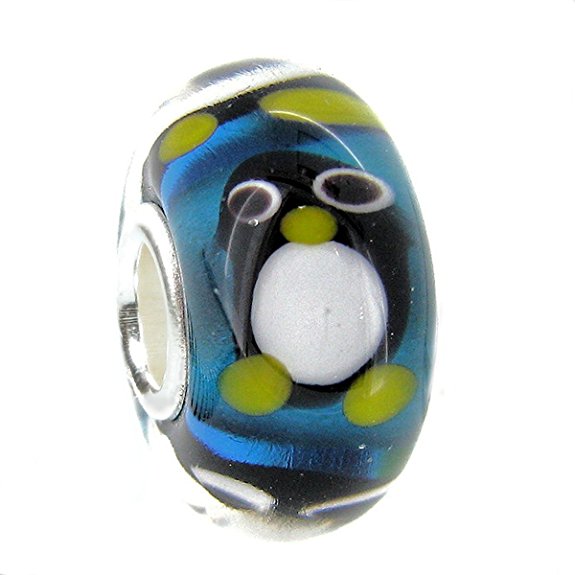 Chamilia Penguin on Murano Glass Charm