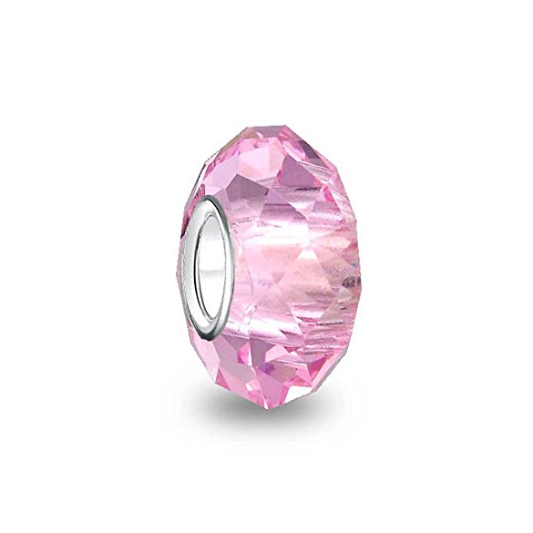 Chamilia Pink Crystal Glass October Birthstone Charm