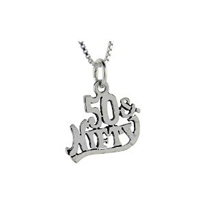 Fifty and Nifty Birthday Pendant Charm