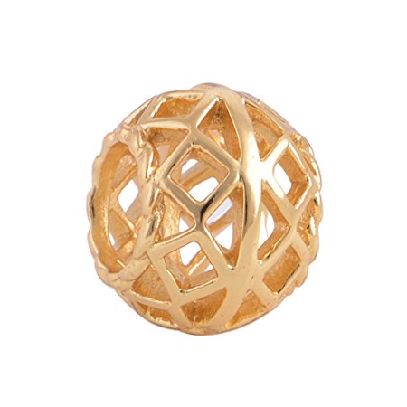 Gold Plated Open Lattice Charm