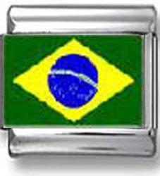 Italian Flag Brazil Green Charm