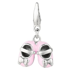 PINK MARY JANE BABY SHOES With Bows Charm