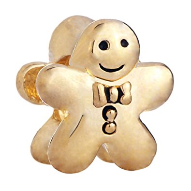 Pandora 20K Gold Plated Gingerbread Charm