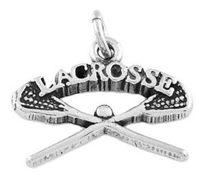 Pandora 3 D Lacrosse Stick And Ball Hanger With AB Crystal Crystal Charm