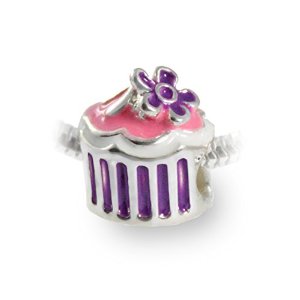 Pandora 3 D Pink Cupcake With Sprinkles Hanger With Light Pink Cr Charm