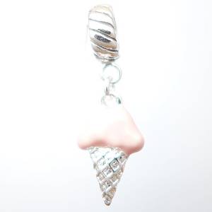 Pandora 3 D Resin Strawberry Ice Cream Cone With Crystal Sprinkles Hanger Charm