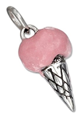Pandora 3 D Strawberry Ice Cream Cone With Cherry Hanger Charm