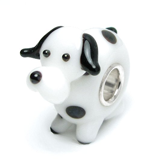 Pandora 3D Lampwork Puppy Dog Glass Charm