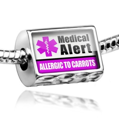 Pandora Allergic To Carrots Medical Alert Charm
