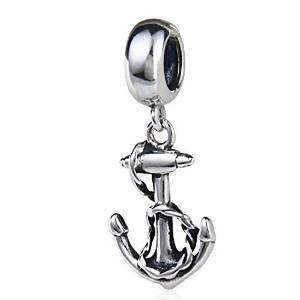 Pandora Anchor and Rope Silver Nautical Bead