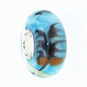 Pandora Aquamarine Coconut Tree Glass Charm