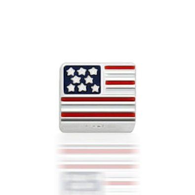Pandora Barrel Shaped USA Flag Charm