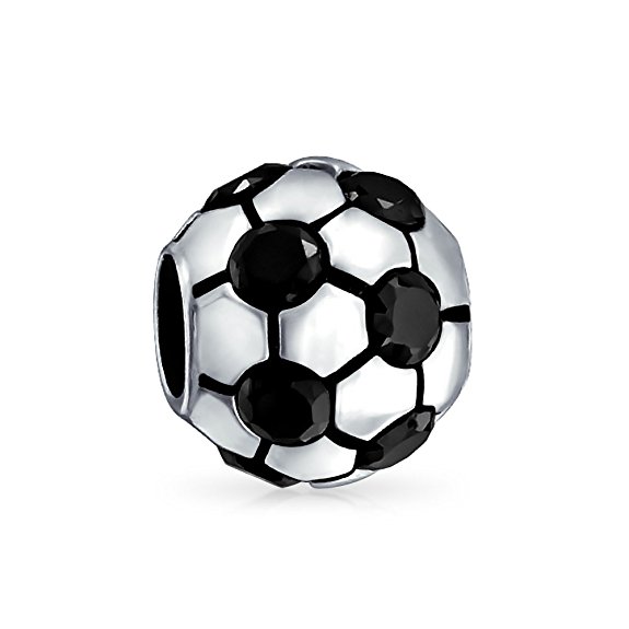 Pandora Black CZ Soccer Ball Sports Charm