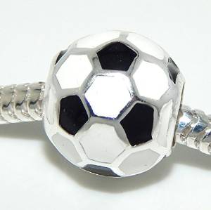 Pandora Black and White Soccer Ball Charm