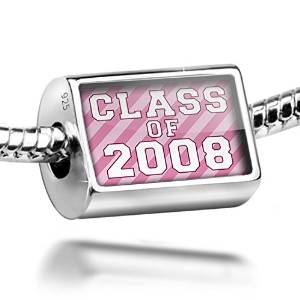 Pandora Blue Class Of 2008 Graduation Flower Crystal Charm
