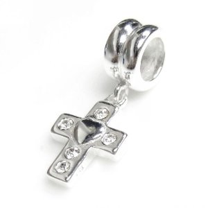Pandora Cross With 5 Clear Crystals Charm