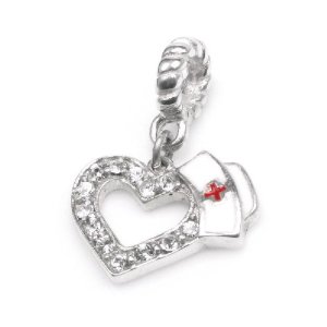 Pandora Cross With Scrollwork and Clear Crystals Charm