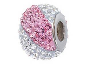 Pandora Crystal Charm With Pink Stripe