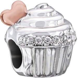 Pandora Cup Cake With Rose Silver Charm