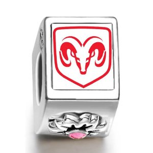 Pandora Dodge Car Logo Heart Photo Charm