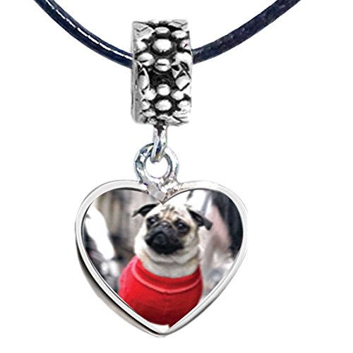 Pandora Dressed Up Pug Heart Charm