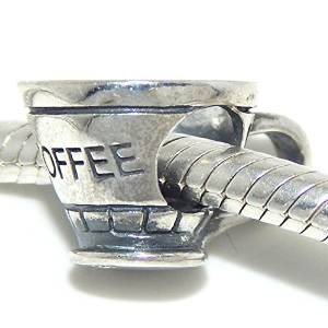 Pandora Enamel Crystal Clip On Mug Of Coffee Charm