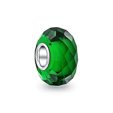 Pandora Faceted Crystal Forest Green Charm