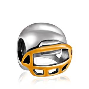 Pandora Football Helmet Brown Charm