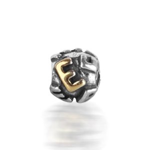Pandora Gold Plated Letter E Charm