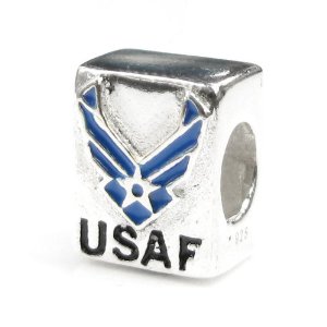 Pandora Gold Plated Seal Of The USA Air Force Photo Charm