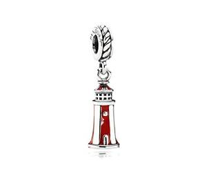 Pandora Gold Plated Travel And Culture Lighthouse Photo Charm