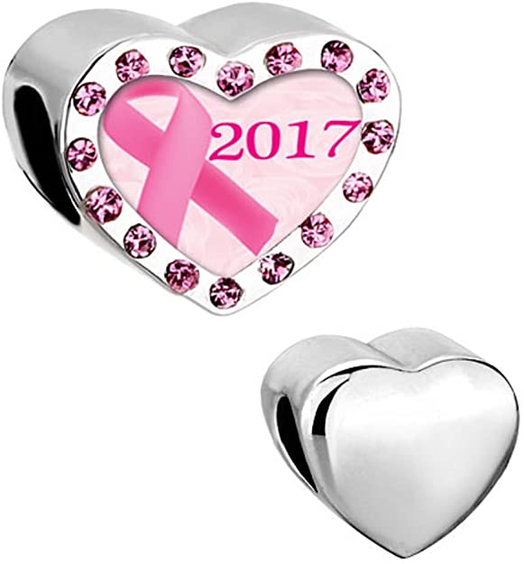 Pandora Golden Pink Awareness Ribbon Charm
