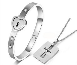 Pandora Heart Lock and Scarf Pendant Charm