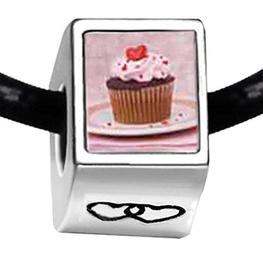 Pandora Heart Topped Cupcake Photo Charm
