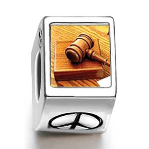 Pandora Judges Tool Gavel Photo Peace Symbol Charm