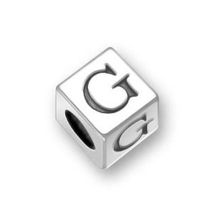 Pandora Letter G on Dice Cube Charm