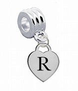 Pandora Letter R in Heart Charm