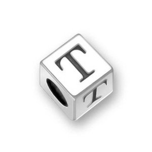 Pandora Letter T Dice Cube Charm