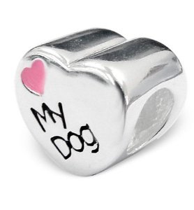 Pandora Love My Dog Heart Charm