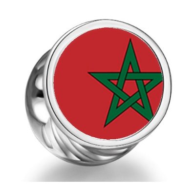 Pandora Morocco Flag Cylindrical Photo Charm