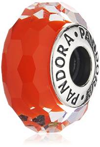 Pandora Orange Murano Glass Charm