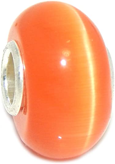 Pandora Orange Swirl Murano Glass Charm