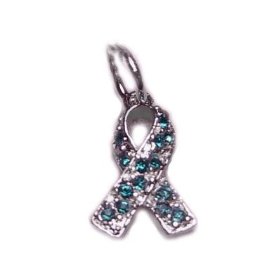 Pandora Ovarian Cancer Awareness Teal Ribbon Charm