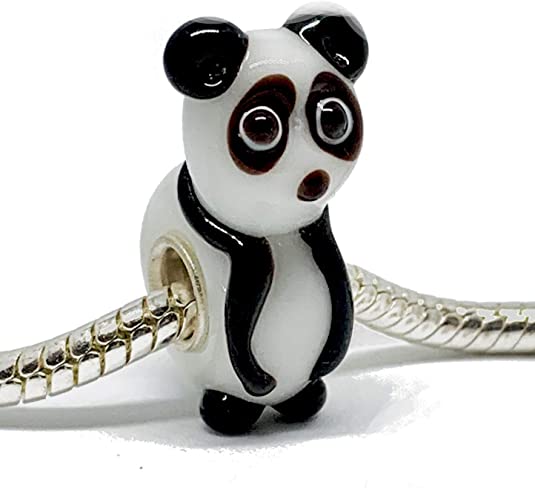 Pandora Panda 3D Lampwork Glass Bead
