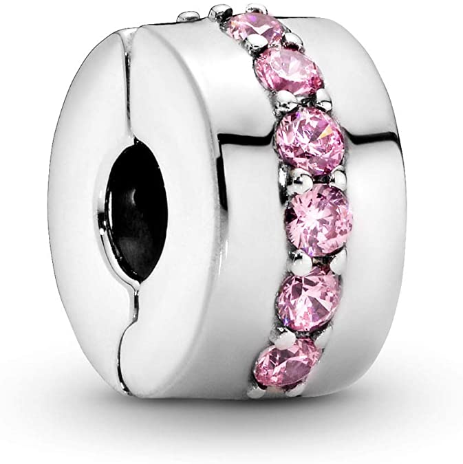 Pandora Pink Crystals Rounded Charm